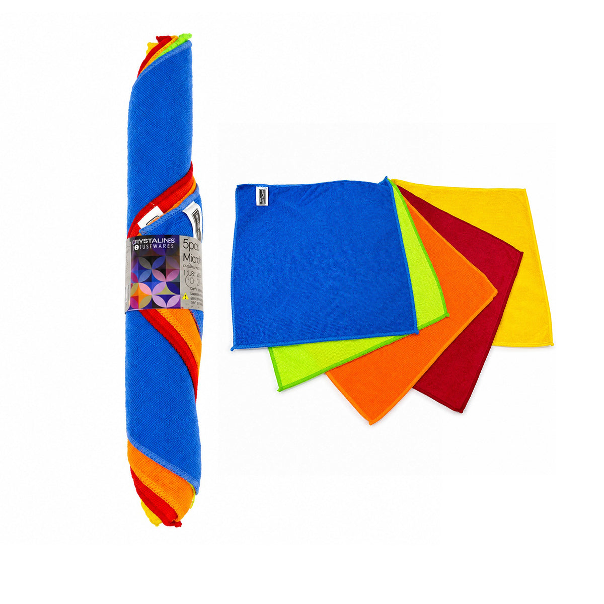 5 Pcs Microfiber Cleaning Cloth
Size: 11.8" X 11.8" - HW3014