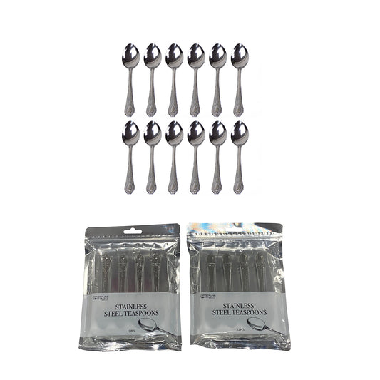 12 Pcs Stainless Steel Teaspoons Set - KT104