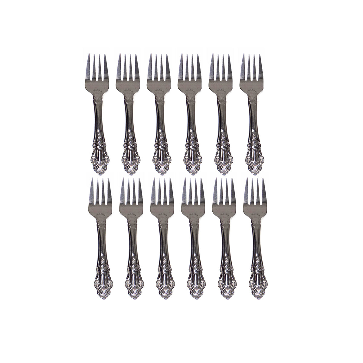 12 Pcs Stainless Steel Dessert Forks Set - KT105