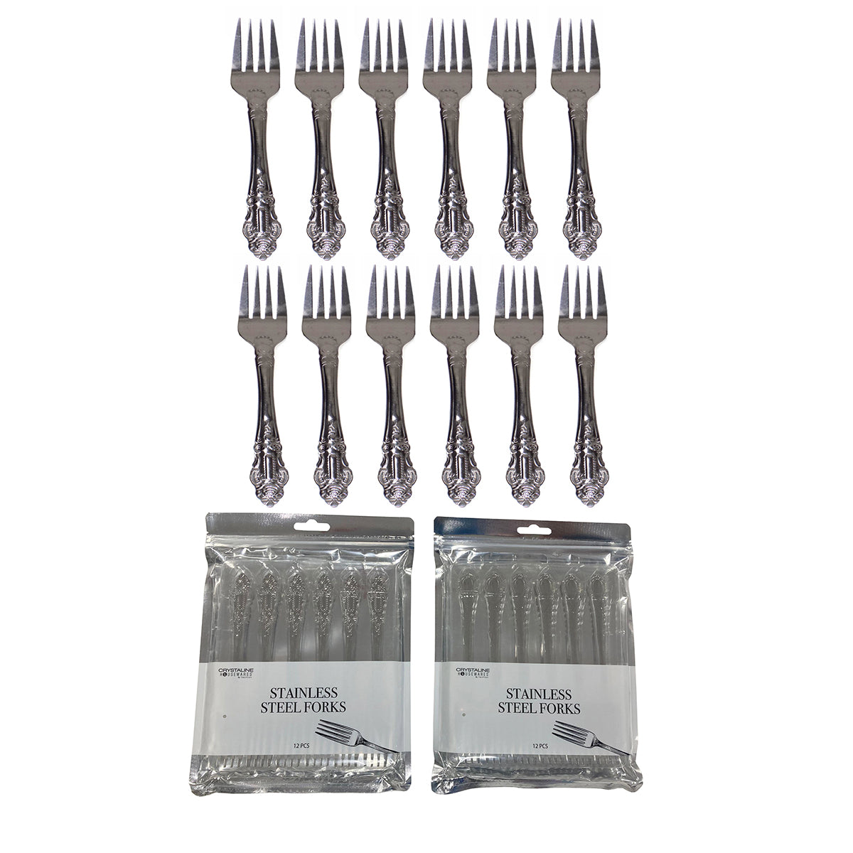 12 PcsStainless Steel Fork Set - KT229