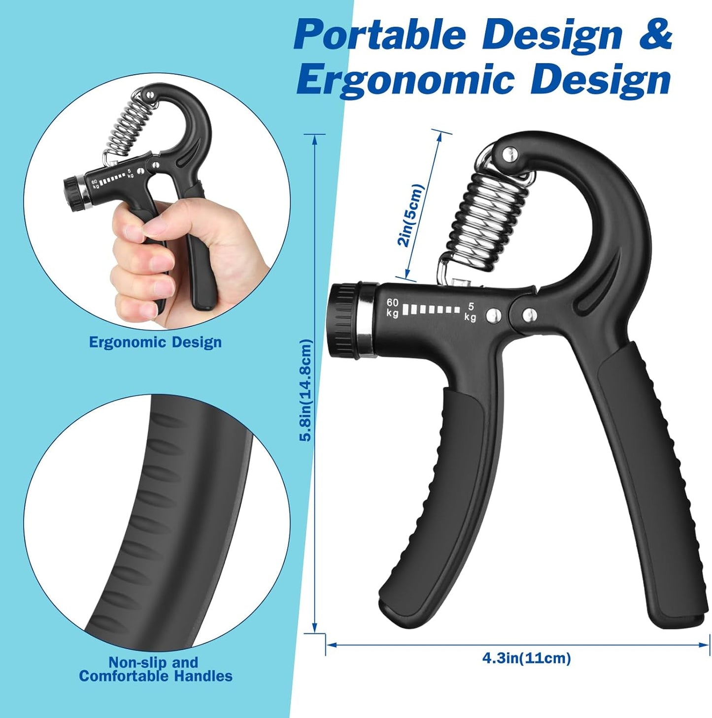 2 Pack Adjustable Resistance Grip - MGRIP2PK