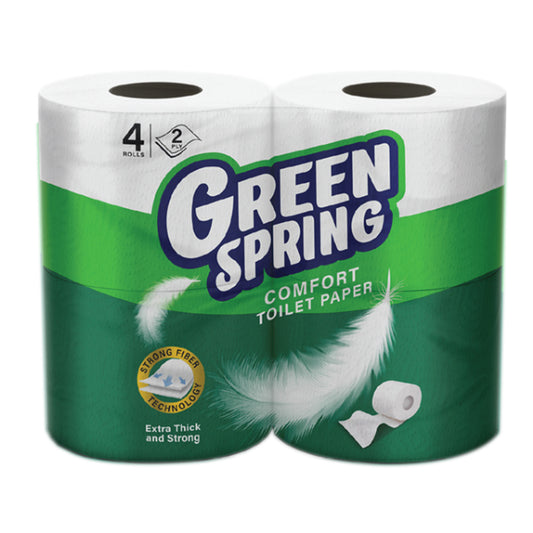Green Spring Comfort Toilet Paper 4 Rolls 2 Ply (150 Sheets) - MHW5521