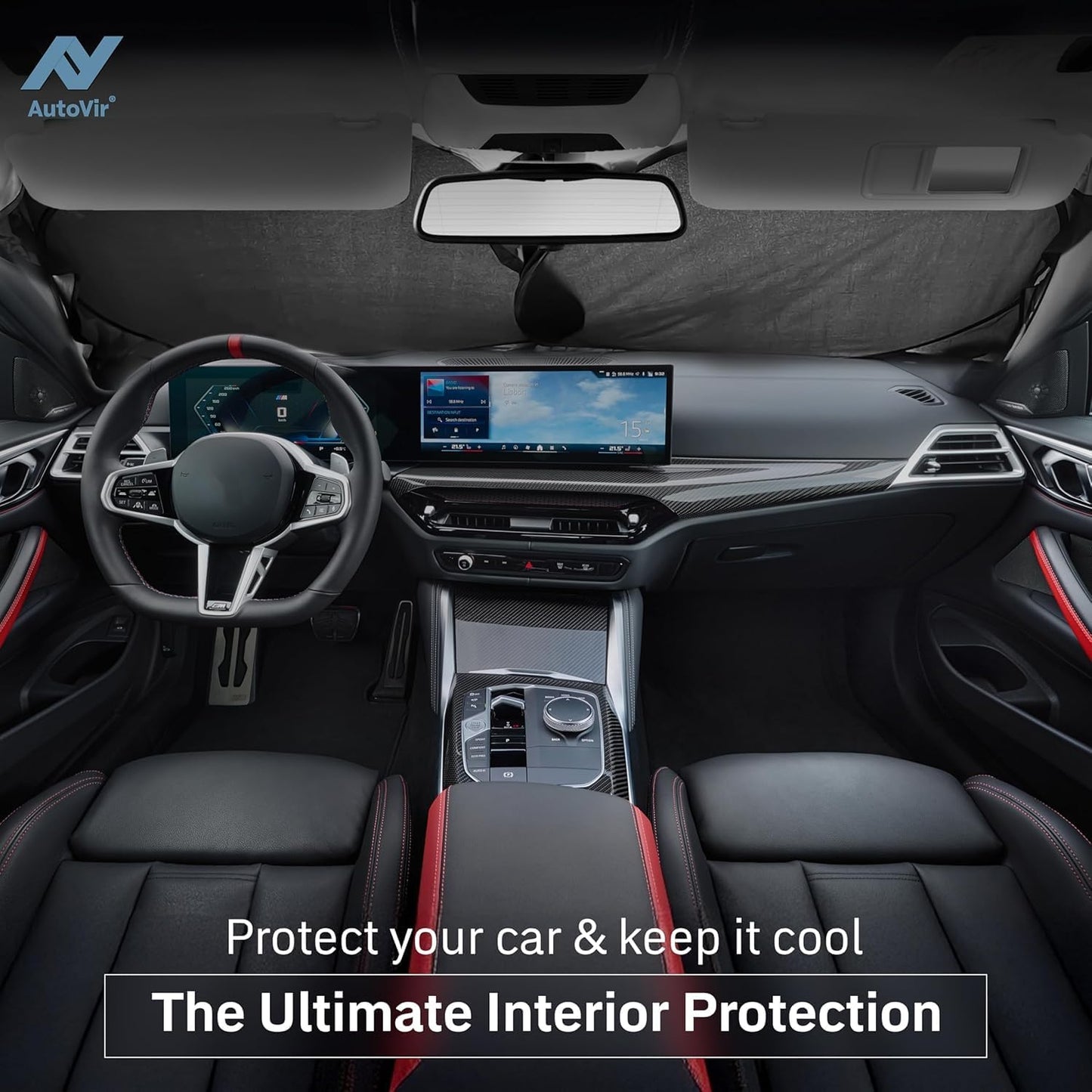 AUTOVIR Car Sunshade 64 x 32 Inches - MHWBVK