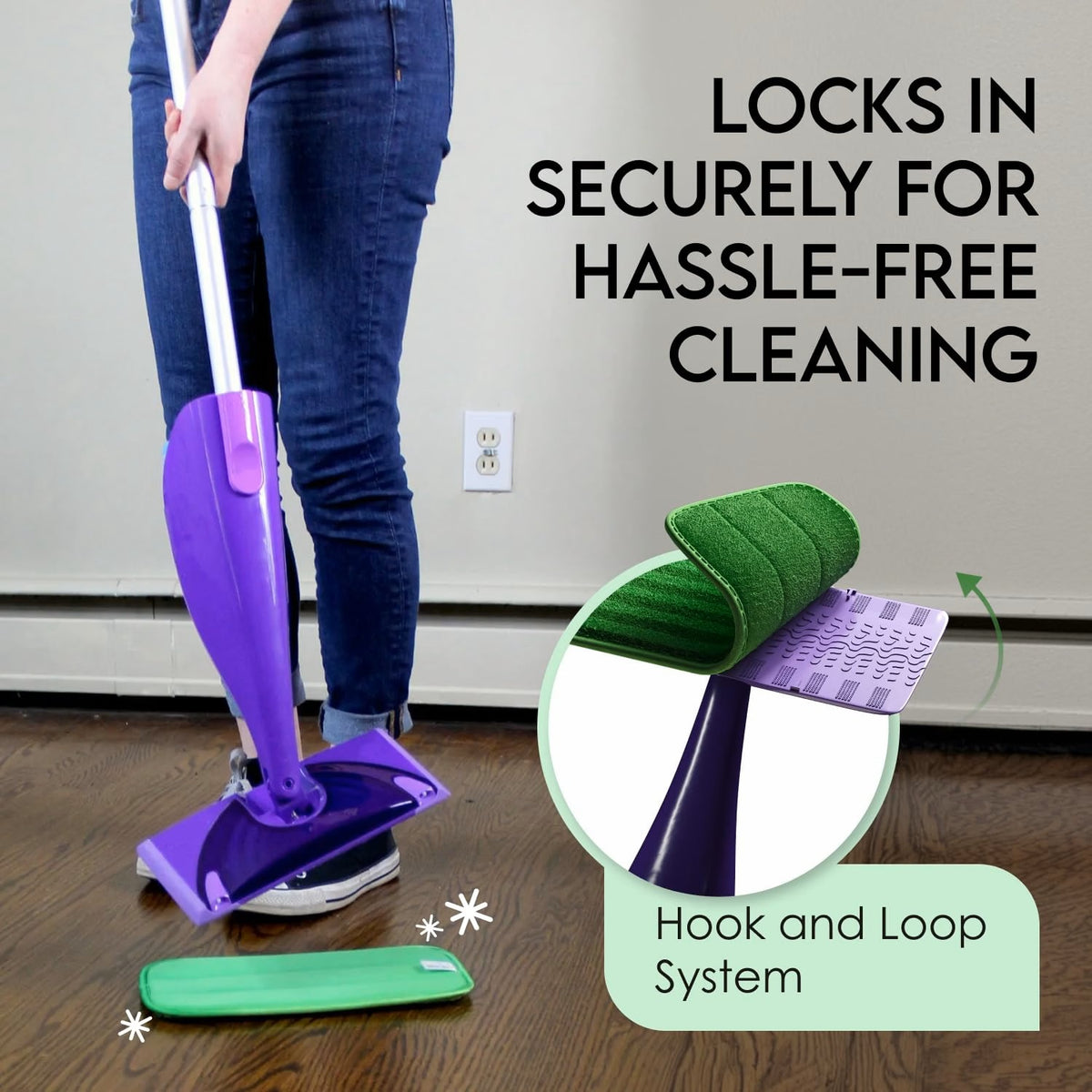 Turbo Mops Reusable Floor Mop Pads 2 Pack 12 inches Microfiber Mop Refills - M MOP