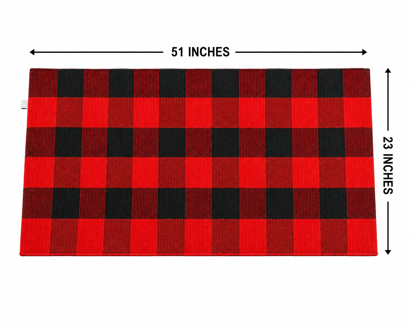 23 Inch X 51 Inch Plaid Rug Checkered - M RUG2351
