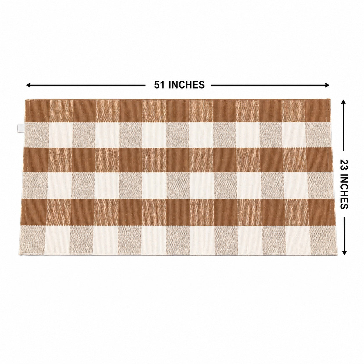 23 Inch X 51 Inch Plaid Rug Checkered - M RUG2351