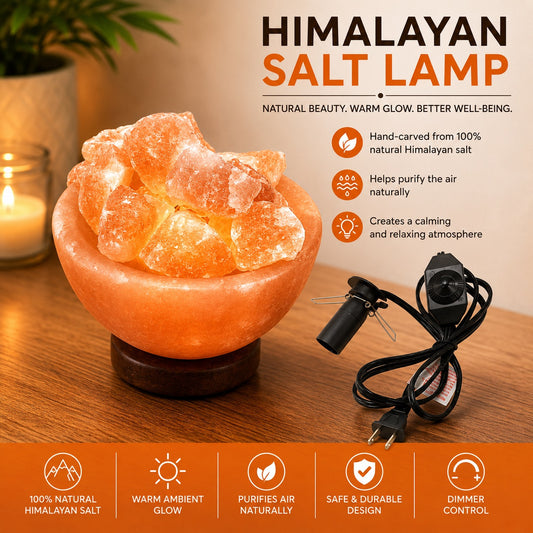Himalayan Salt Lamp Bowl (Chunk) - MSLB