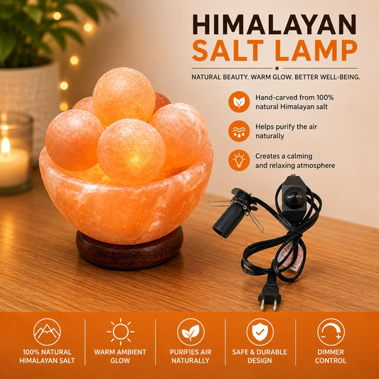 Himalayan Salt Lamp Bowl (Balls) - MSLB2