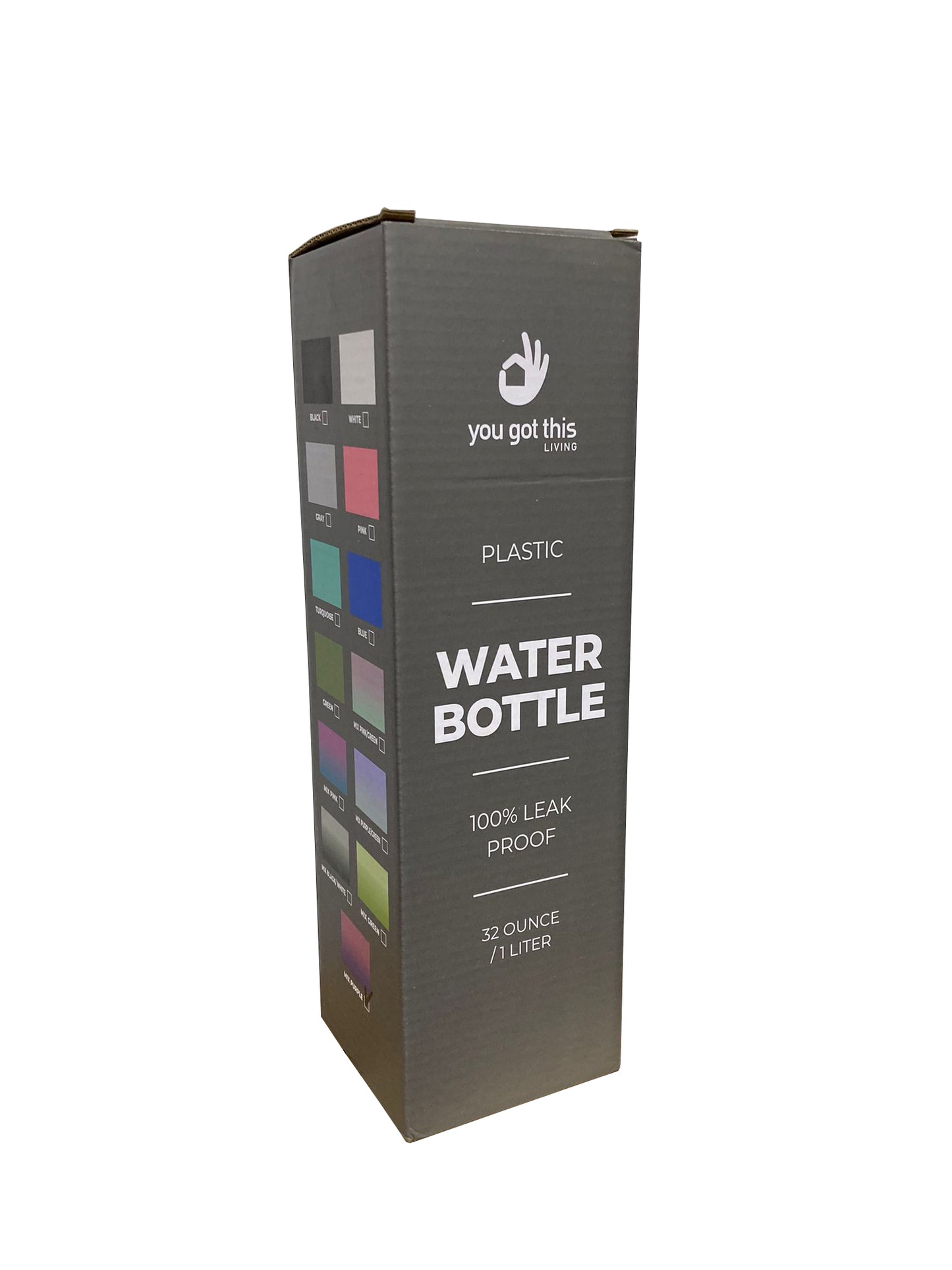 Motivational Water Bottle 1 Liter (32 Oz) - MSWS