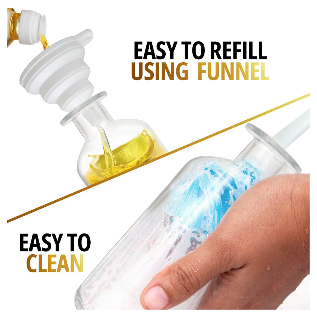 2 PC Set Vigel Premium Oil Dispenser 350 ML - M VGOIL350