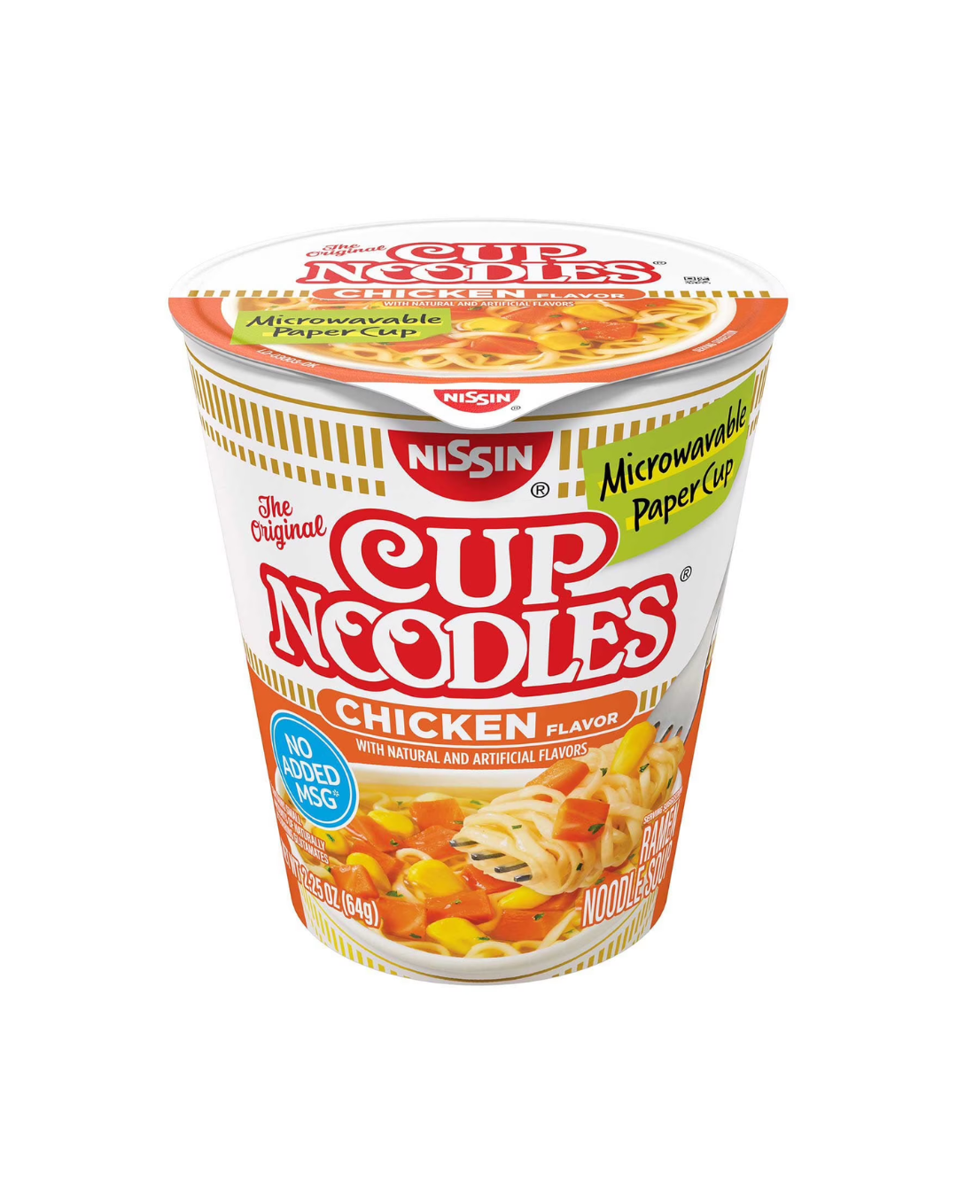 NISSIN CUP NOODLES CHICKEN FLAVOR RAMEN NOODLE SOUP, 2.5oz GNISSIN24C