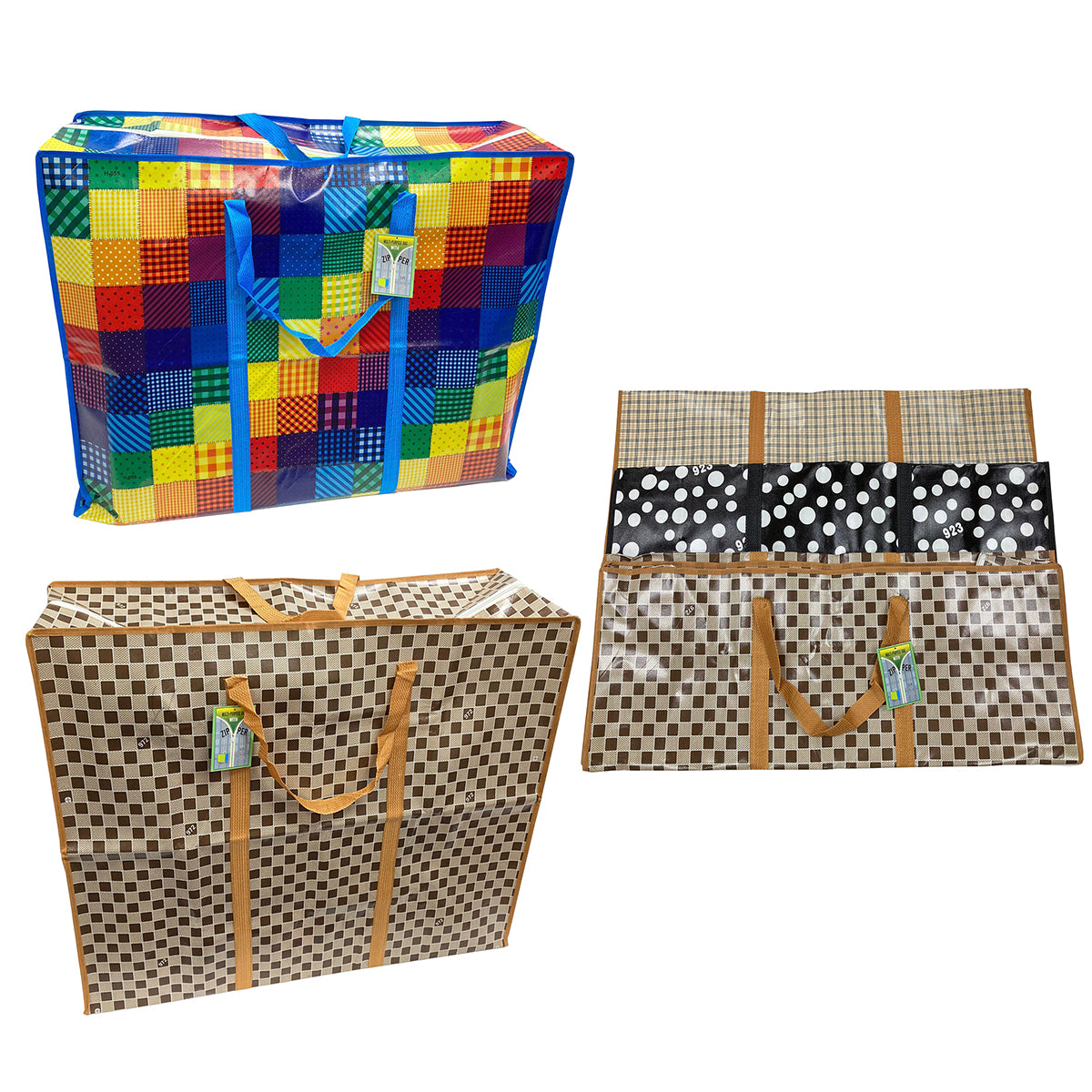 Multi-Purpose Bag Size: 35.5 X 27.5 X 12 Inches 4 Assorted Designs - PE90