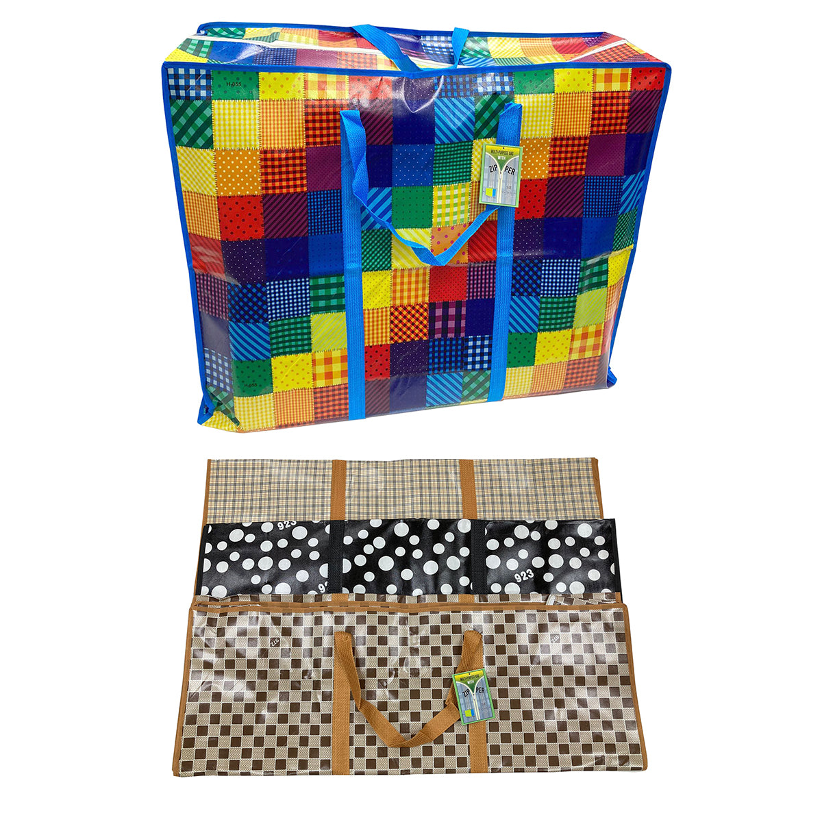 Multi-Purpose Bag Size: 35.5 X 27.5 X 12 Inches 4 Assorted Designs - PE90