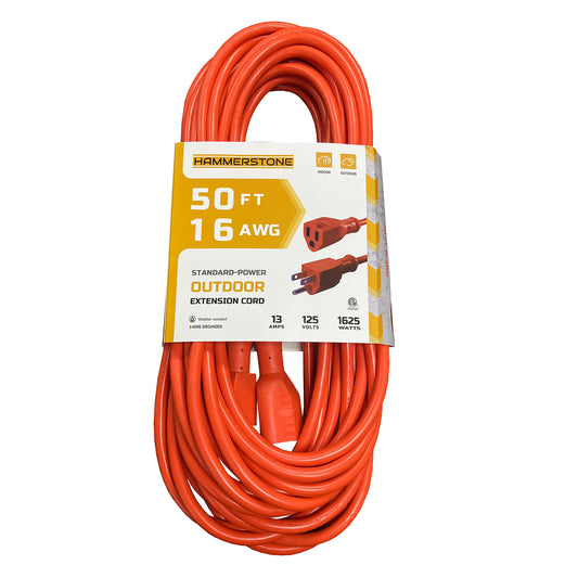 50 Ft Orange Extension Cord 16Awg Etl - PO50ORA