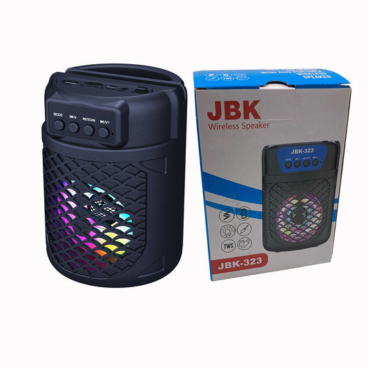 3” Wireless Speaker With USB/Tf Card & Aux Inputs, Multicolor Light On Speaker - R323