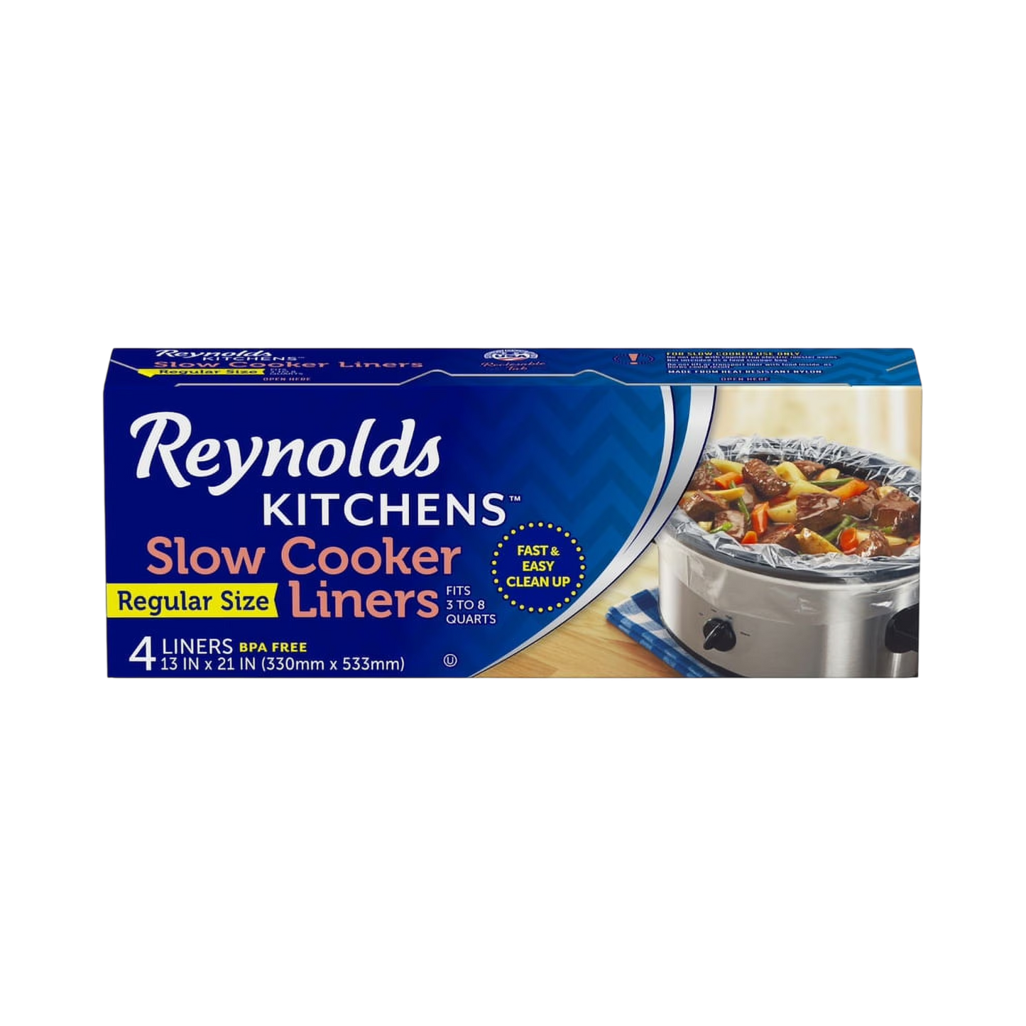 REYNOLDS SLOW COOKER LINERS 13' X 21", 4 LINERS REY5043