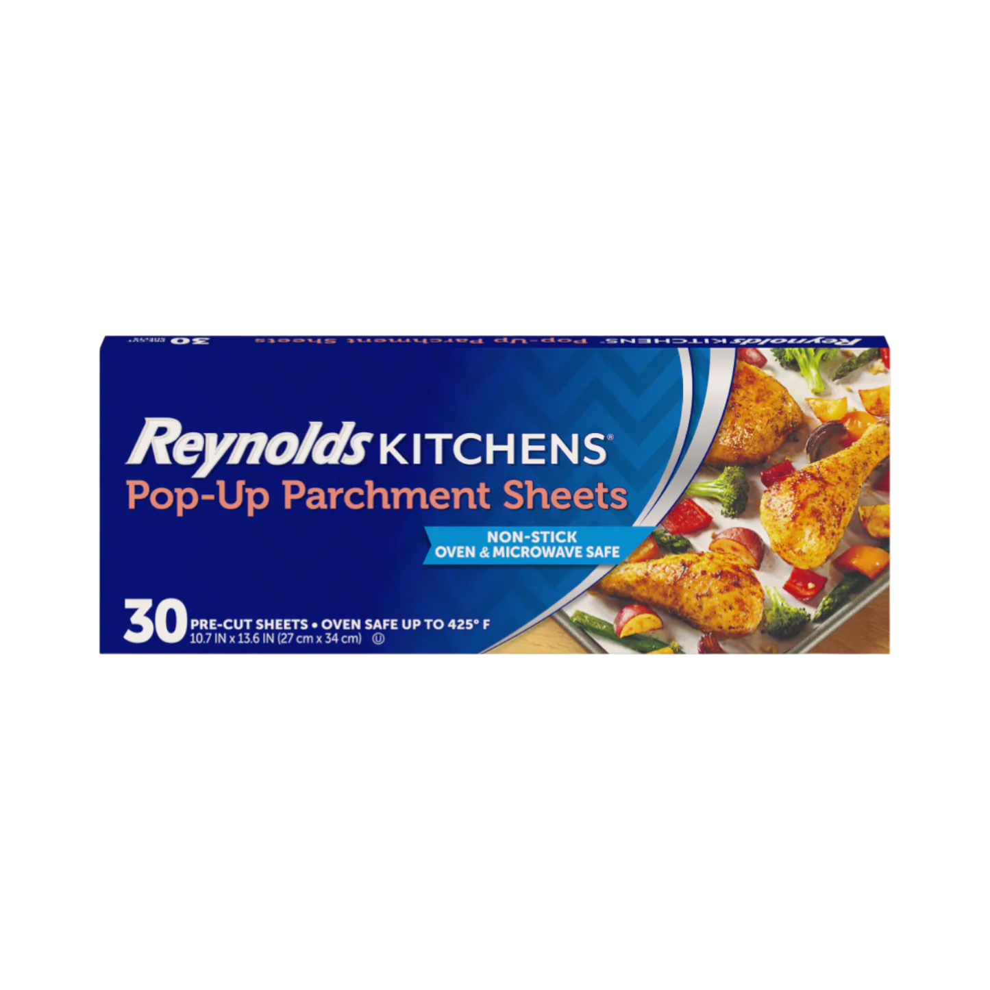 REYNOLDS KITCHENS POP-UP PARCHMENT PAPER SHEETS 10.7" x 13.6", 30ct REY5821