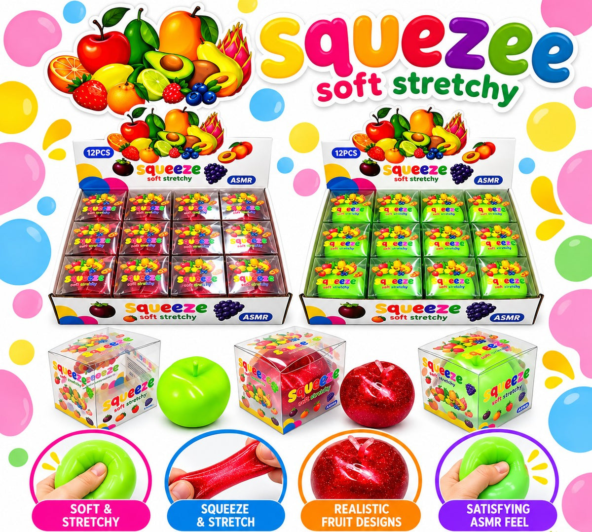 Spherical Apple Fruit Squeeze Toy - SQ002