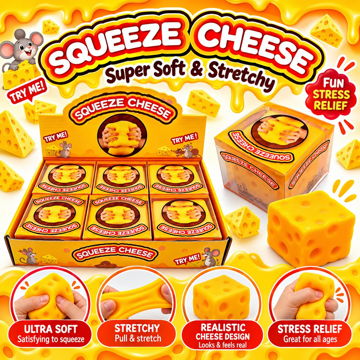 3.94" Large-size Squishy Cheese - SQ005