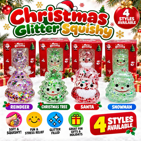 Christmas Squeeze Toys With Glitter - SQ019
