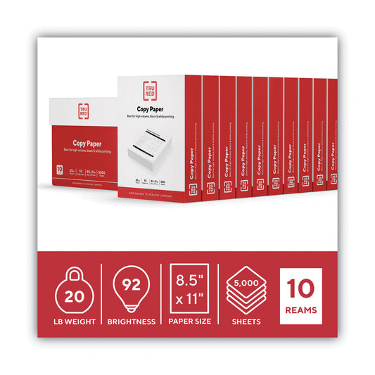 TRU RED 8.5 X 11 Inches Copy Paper (10 REAMS) - STPAPER