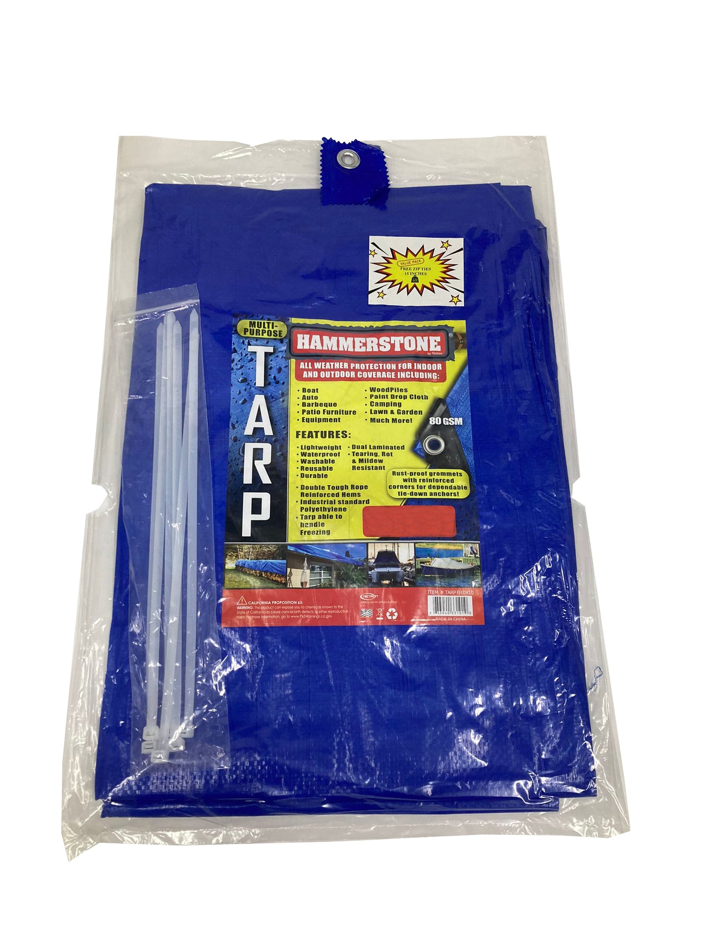 Tarp 8 X 10 Ft Blue 80 Gsm - TB8X10