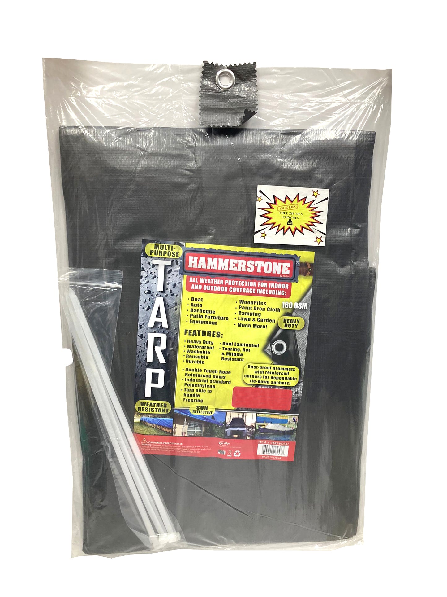 Tarp 5 X 7 Ft Silver Heavy Duty 160 Gsm - THD5X7