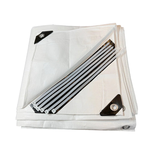 160 GSM WHITE TARP 10X12 FT- TW10X12