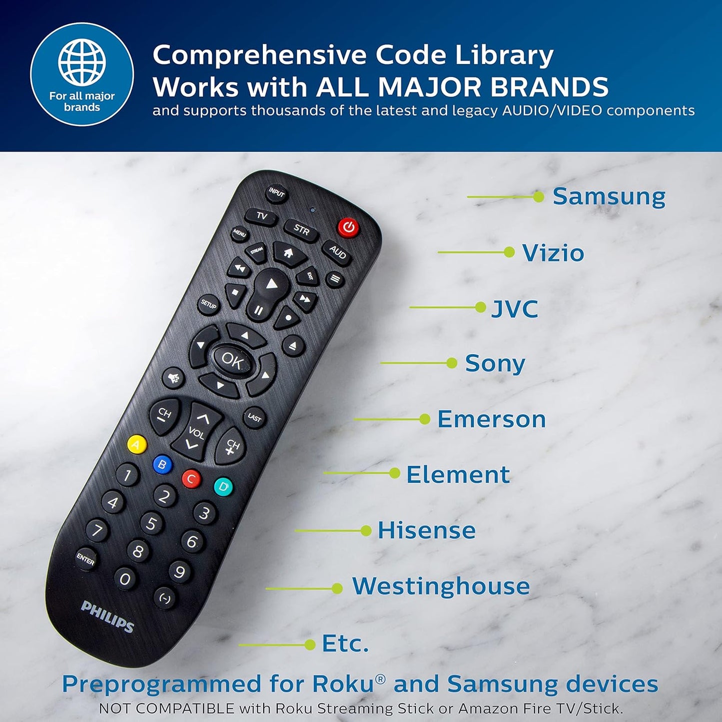 Philips Universal TV Remote 3 Device - UNPH3