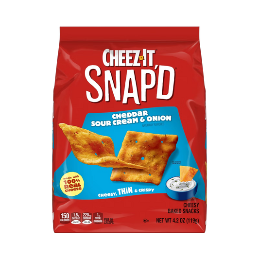 CHEEZ IT SNAPD CHEDDAR SOUR CREAM AND ONION, 4.2 oz [cs5/pk5]- GCHEEZIT